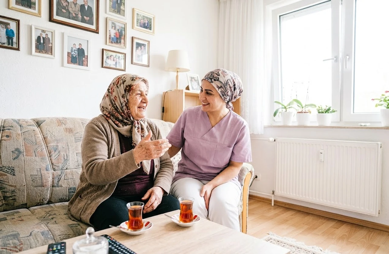 Vertraute, herzliche Begegnung